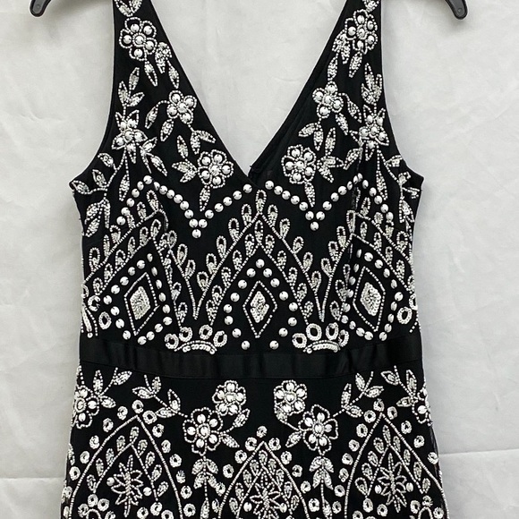 Adrianna Papell embellished fully beaded layer mesh gown - Picture 8 of 14